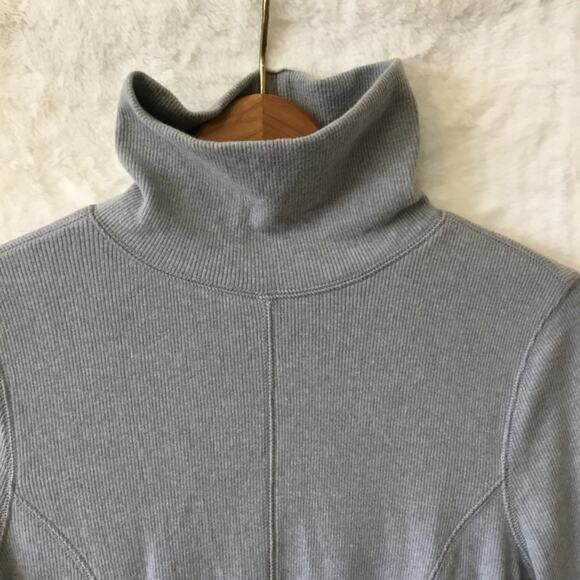 UpWest Gray Cozy Rib Long Sleeve Turtleneck Dress - Picture 10 of 12